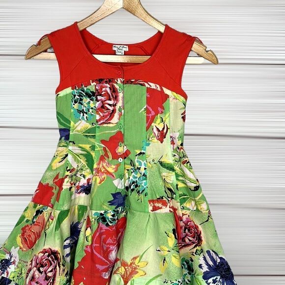 ELIANA ET LENA Paris Girl’s Summer Floral Dress Cotton size 6A - Picture 4 of 12